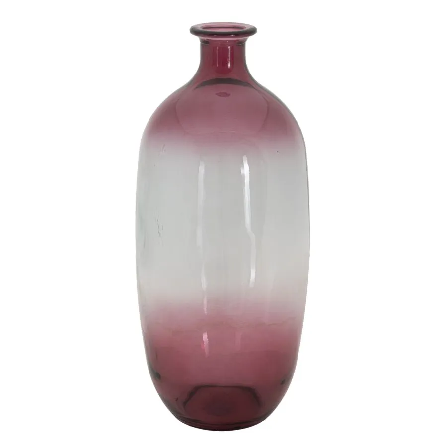 Wazon BOTELLA NAPOLES Szkło Recyklingowe Czerwony 16x38 cm (WYPRODUKOWANY W HISZPANII)